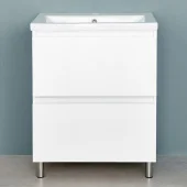 Шкаф напольный Trend белый матовый с умывальником Como/Moduo 600
