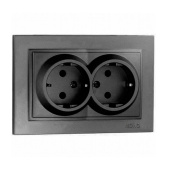 Розетка двойная с заземлением Despina 102-202004-120