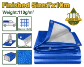 Тент легкий,полиэтиленовый, водонепроницаемый 100% PE 110 г/м² 7m*10m JDTQ1170 Jadever