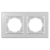 Рамка 2 стойки серебристая ALEGRA NILSON