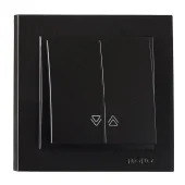 Выключатель управления жалюзи 2 клавишный, Графит, Despina 102-202025-113