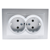 Розетка двойная с заземлением Despina 102-212104-120