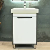 Шкаф Venus бетон Chicago тёмный с умывальником Neon 450 Bayro 