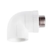 Уголок ППР переходной d32х3/4"Н белый. MPN