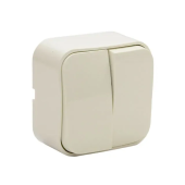 Двойной выключатель 8002-02 10 A 230 В Кремовый Elmos