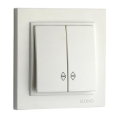 Выключатель проходной 2 клавишный Despina 102-010023-111