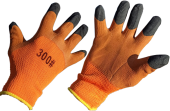 Перчатки защитные покрытие Латекс Оранжевые/Черные