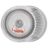 Мойка кухонная ZERIX Z5745-06-180E (satin) Левая