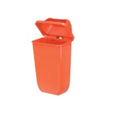 Бак мусорный пластик 50 л S для установки на стену (оранжевый) 