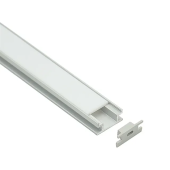 Алюминиевый профиль с крышкой HL-BAPL009 2000 x 19 x 8 мм Elmos