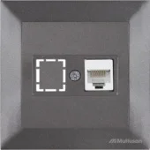 Розетка компьютерная антрацит CANDELA Mutlusan