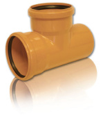 Тройник канализационный PVC Ø110/110*90° BTH