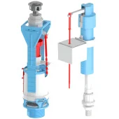 Арматура для унитаза, бачка NIKIPLAST - M Ltd нижняя подводка 1/2", кнопка хром, 1 режим NP3135