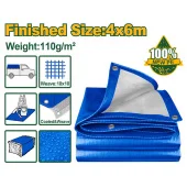 Тент легкий, плетеный полиэтиленовый, водонепроницаемый 4*6м 110гр/м²; JDTQ1846 Jadever