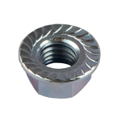 Гайка с фланцем М-6 сталь 5, оцинкованная DIN 6923 