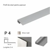 P4, Стартовый профиль для панелей, 3 м Silver Matt