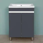 Шкаф напольный Trend Duo антрацит матовый с умывальником Como 600