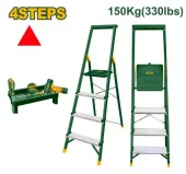 Лестница бытовая из алюминия 4 ступени с площадкой; JDLD1H04 Jadever