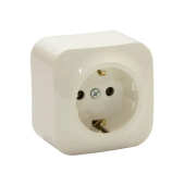 Розетка с заземлением 8002-42 16 A 230 В Кремовый Elmos