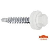 Саморез кровельный для крепления в дерево WDF-4.8*35 белый
