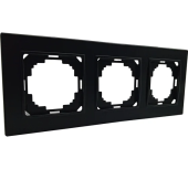 Рамка  ALEGRA NILSON 3 местная черная