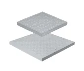П-Крышка "COMPACT" ПВХ 200x200 мм (серая) MUFLESYSTEM