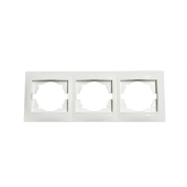 Рамка трёхместная Белый Горизонтальная Elmos