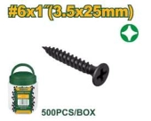 Саморезы с резьбой для металла в пластиковом боксе 3,5*25мм (500шт); Jadever