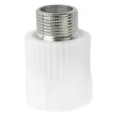 Муфта ППР переходная d32х1'Н белый. MPN