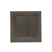 Переключатель двойной проходной Rosa 10 A 220 - 240 В Графитовый Elmos