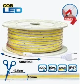 Светодиодная лента COB 220V 10W/m 4000K IP67 50m PL-COB296-W-220 Panlight