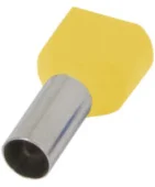 Изолированный наконечник (TE1508 yellow) 2x1,5 кв.мм, желтый