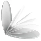 Сиденье для унитаза NIKIPLAST-M Magnolia белое, пластиковое, микролифт