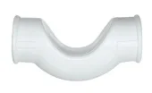 Обводное колено ППР d25 белый. EMIRPLAST