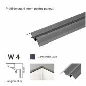 W4, Внутренний угловой профиль для панелей, 3 м Gentleman Gray