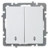 Выключатель проходной двойной  NILSON TOURAN 2P  без рамки, белый