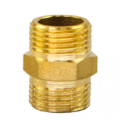 Ниппель равнопроходный латунный  ММ - 1/4"