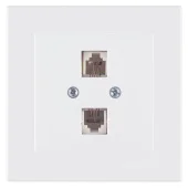Розетка  RJ11 телефонная двойная белая ALEGRA NILSON