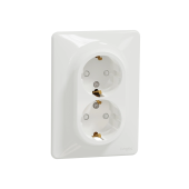 Двойная розетка Schneider-Electric sedna 16 A 250 В белый