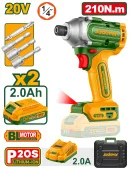 Беспроводной ударный гайковерт 20V 210Nm + 2 акк JDCD2B21  Jadever