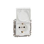 Розетка заглушка с крышкой Schneider-Electric sedna 16 A 250 В белый