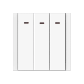 Тройной выключатель с индикатором REMI 10 A 220 - 240 В белый Elmos