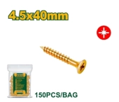 Шуруп для ДСП, дерева, с потаем, Posidriv; 4,5*40мм; 150шт в пакете; Jadever