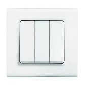 Выключатель трехклавишный Linnera Viko by Panasonic. Белый