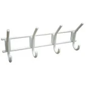 4-х крючковая пластиковая вешалка белая