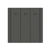Тройной выключатель с индикатором REMI 10 A 220 - 240 В антрацит Elmos