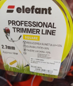 Леска для триммера 2.7mm 15m квадратная ELEFANT
