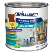 Эмаль акриловая матовая Aqua Lux Mat классический коричневый 0.6л BRILLIANT