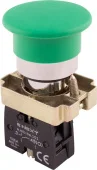 Кнопка «грибок» e.mb.bc31 без фиксации зеленая, 1NO