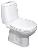 Унитаз компакт напольный, белый, 45°, с сиденьем микролифт, FARO
